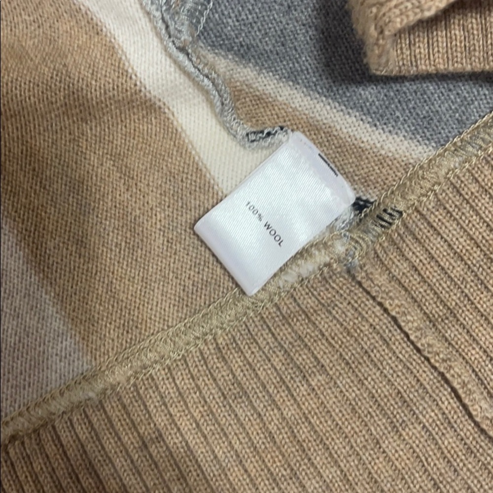 ST. JOHN 100%Wool Striped Open Front Cardigan/Wrap - Picture 8 of 9